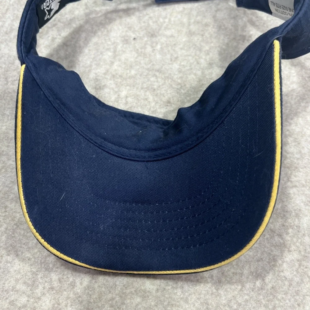 Starter‎ Visor Cap Adjustable Strap Logo Athletic Navy Retro Y2k Fashion - Picture 6 of 7